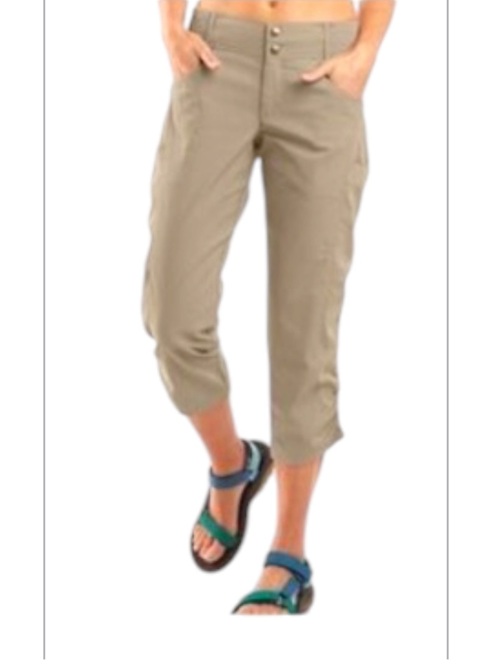 Title nine Clamber Capris Sz 10 Tan